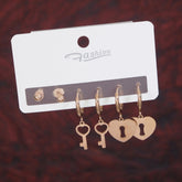 Stainless Steel Three pair Earring